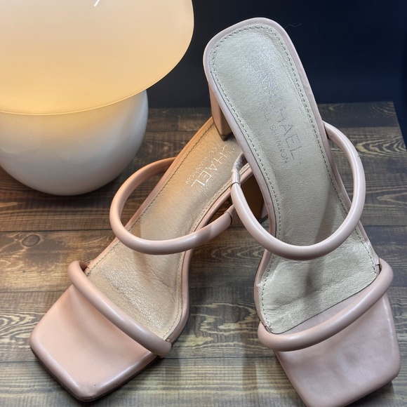 Michael by Michael Shannon – Nude Strappy Square-Toe Heels - Picture 2 of 6